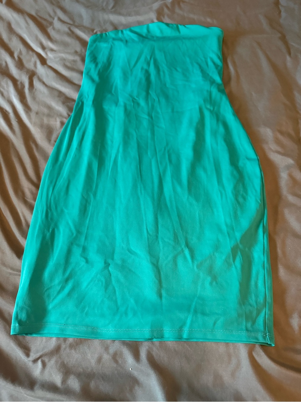 Express Strapless Dress Teal